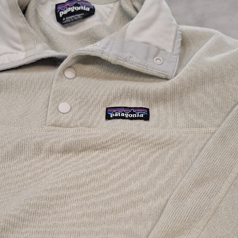 Patagonia Wom Lightweight Better Sweater Pullover Bleached Stone Color SzS As Is